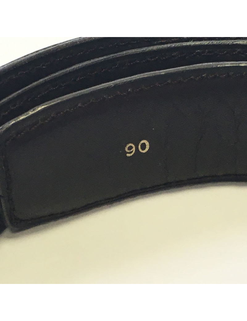 Belt CÉLINE vintage dark brown alligator