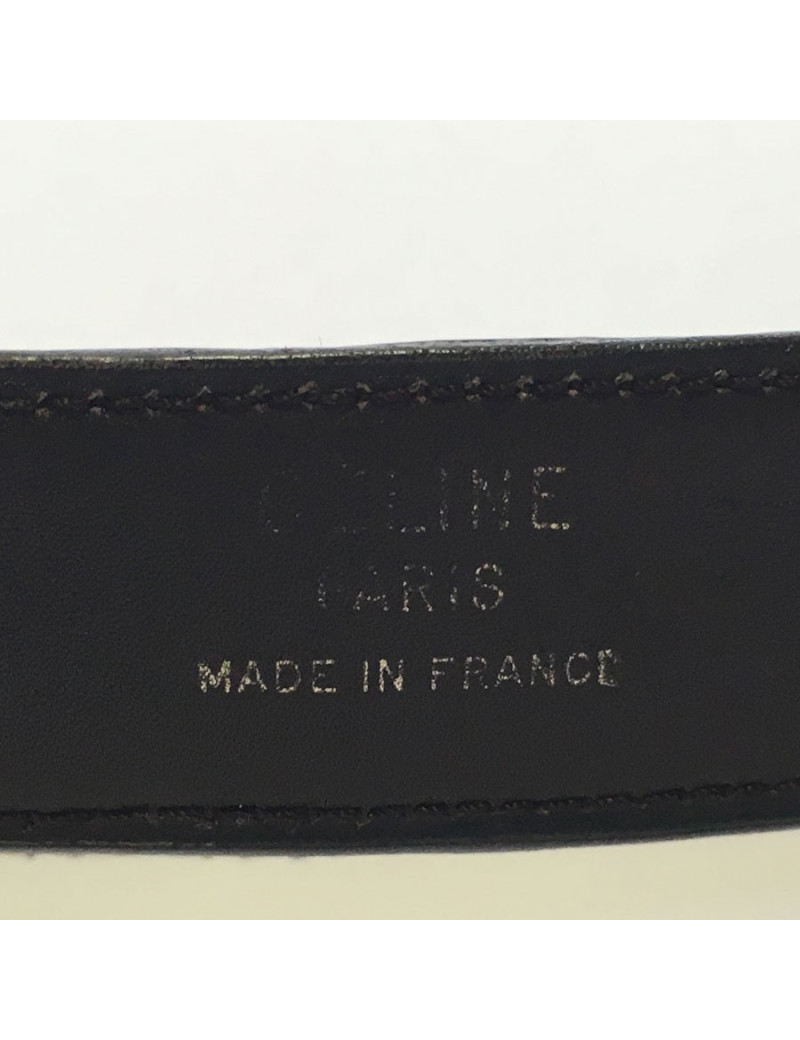 Belt CÉLINE vintage dark brown alligator