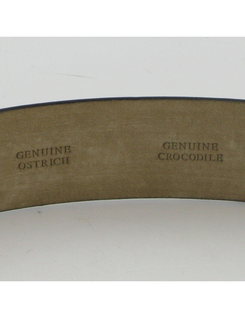 Ceinture autruche et croco SAN-CARLO