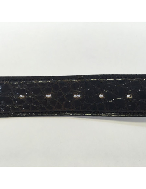 Belt CÉLINE vintage dark brown alligator