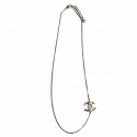 CHANEL CC necklace gold metal