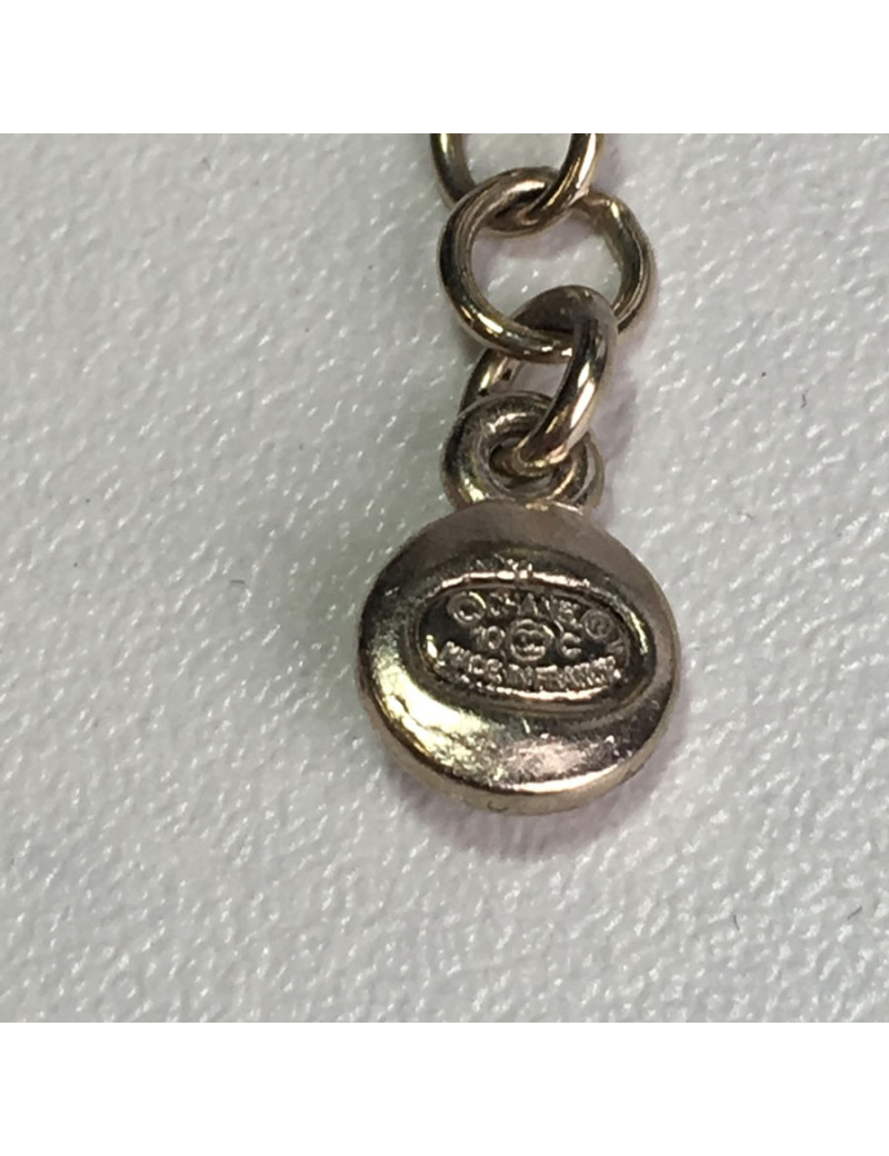 xxx Collier CHANEL CC en métal doré