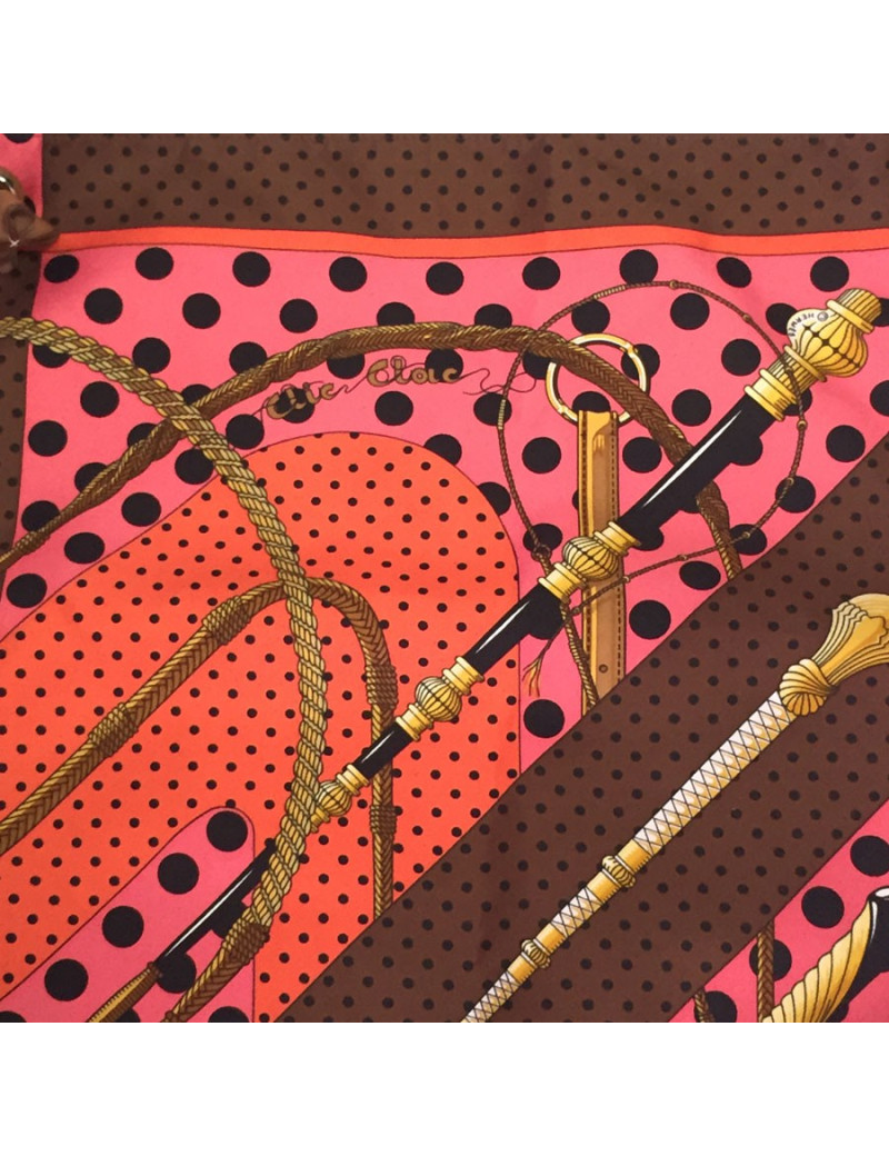 Multicolor silk scarf HERMÈS "Silky City" bag