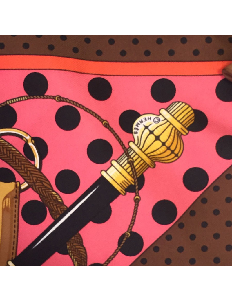 Sac en foulard HERMES "clic clac " en soie multicolore