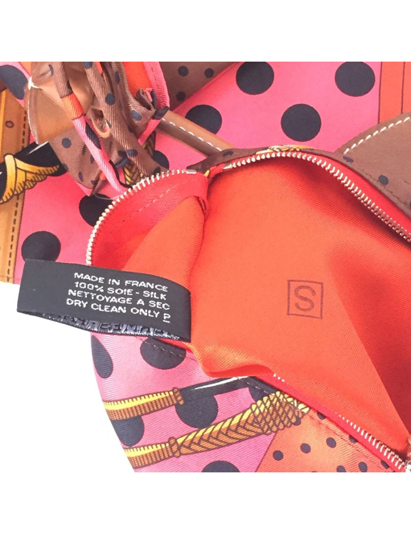 Sac en foulard HERMES "clic clac " en soie multicolore