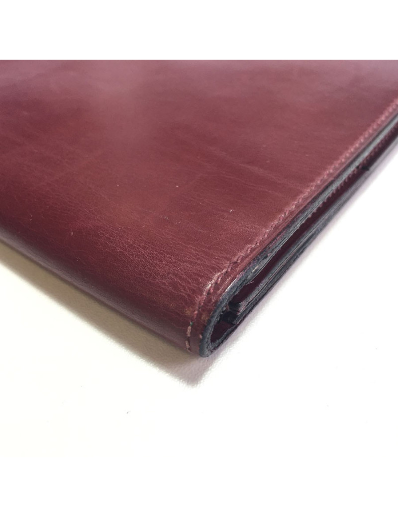 xxx Pochette à courrier HERMES en cuir bordeaux vintage