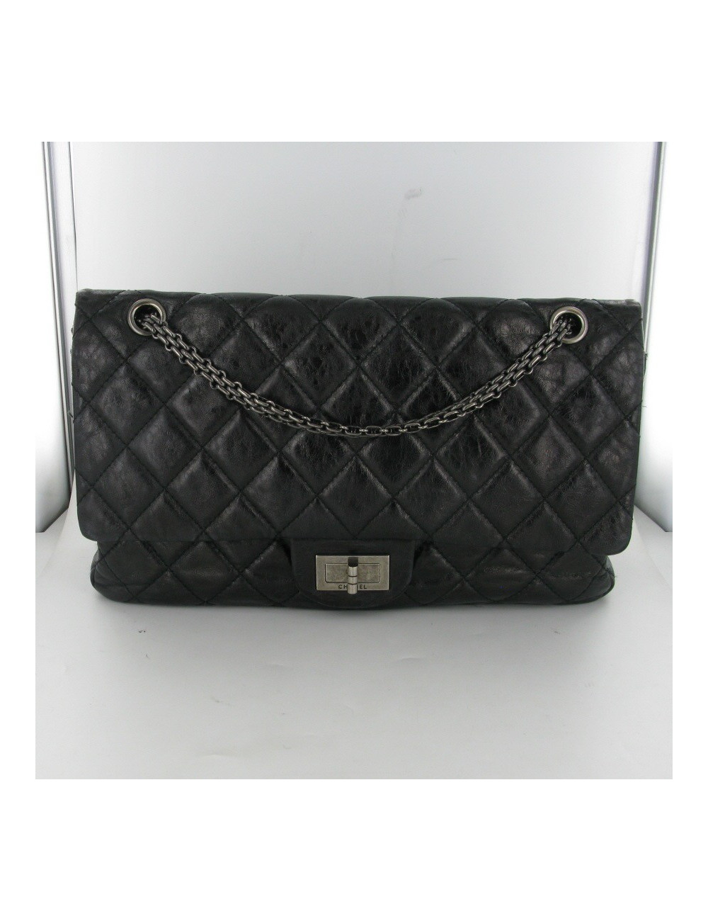 2.55 cuir vieilli irisé CHANEL
