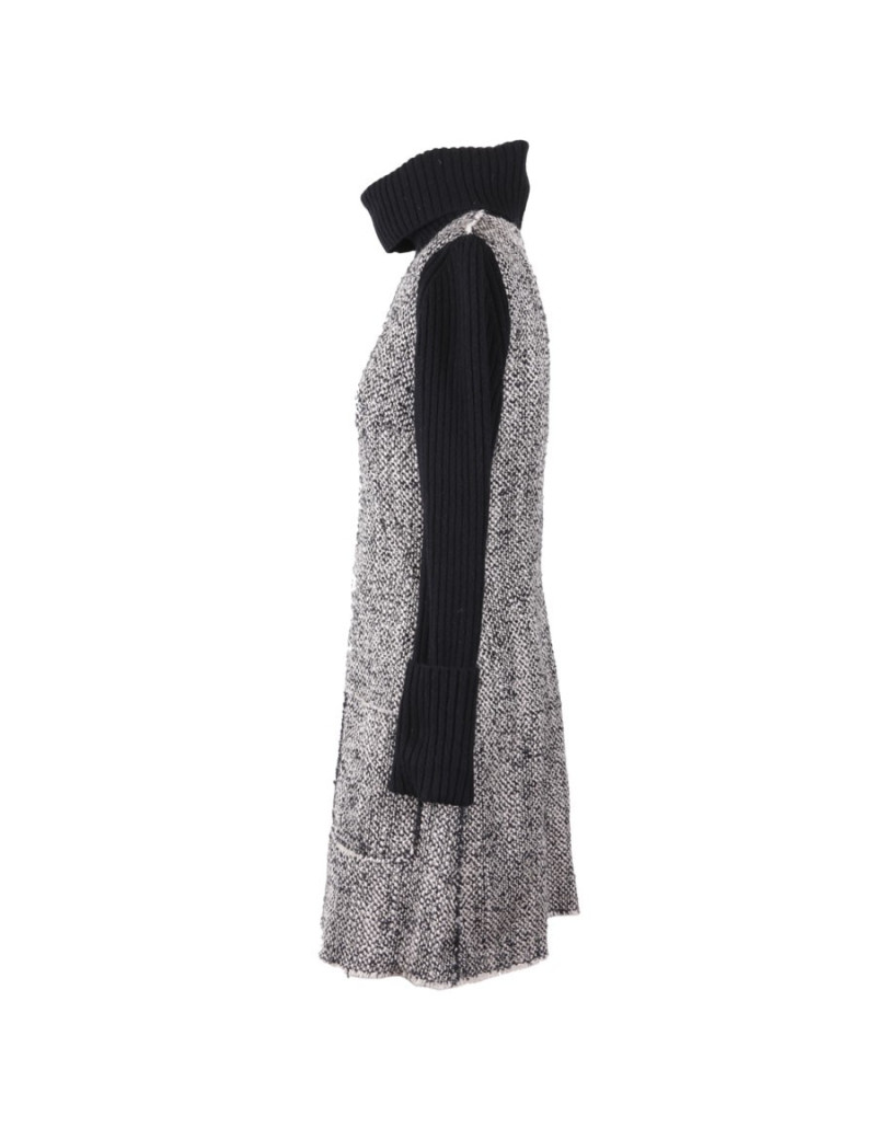 Robe DOLCE & GABBANA en laine noire et blanche T 42 it