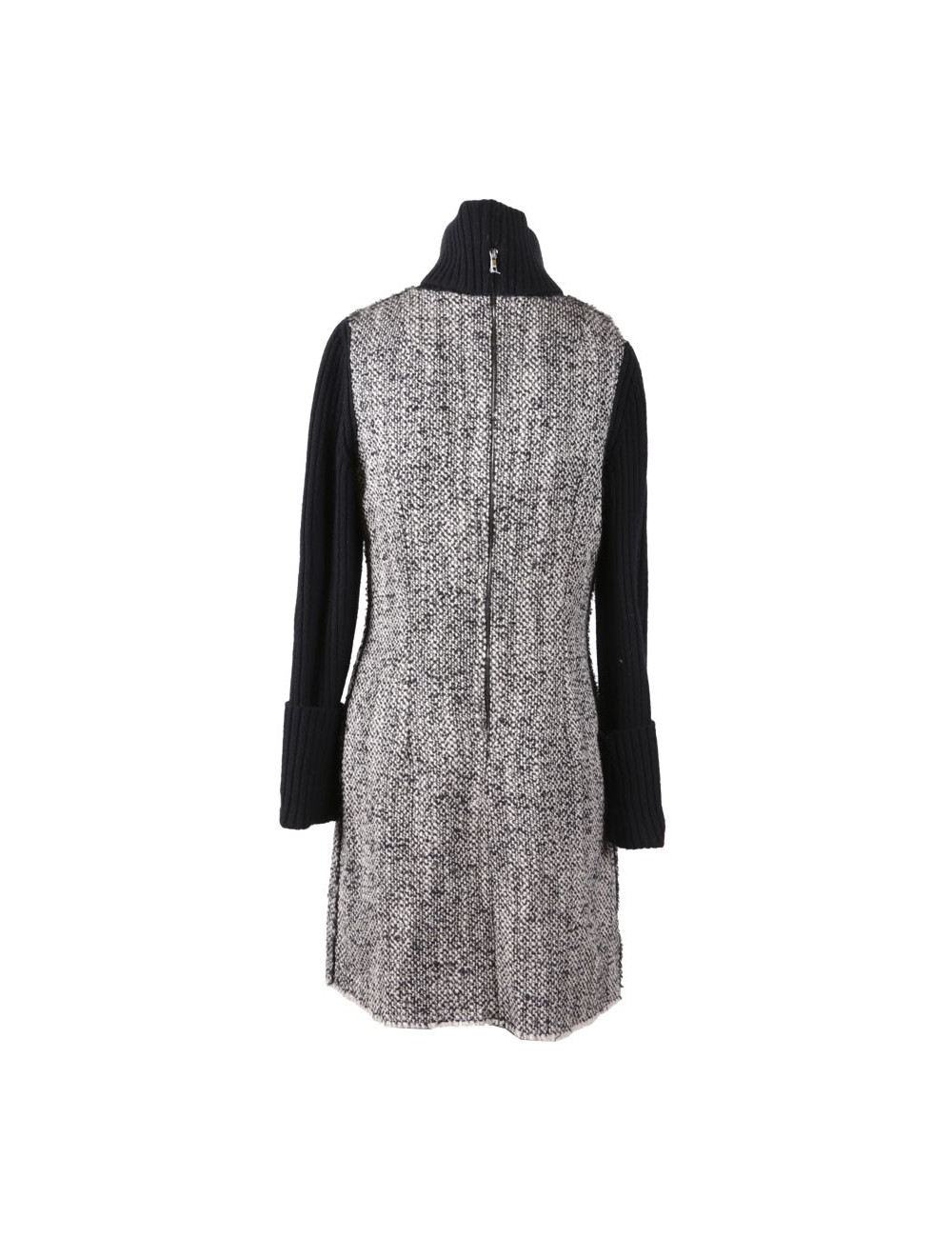 Robe DOLCE & GABBANA en laine noire et blanche T 42 it