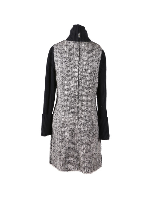 Robe DOLCE & GABBANA en laine noire et blanche T 42 it