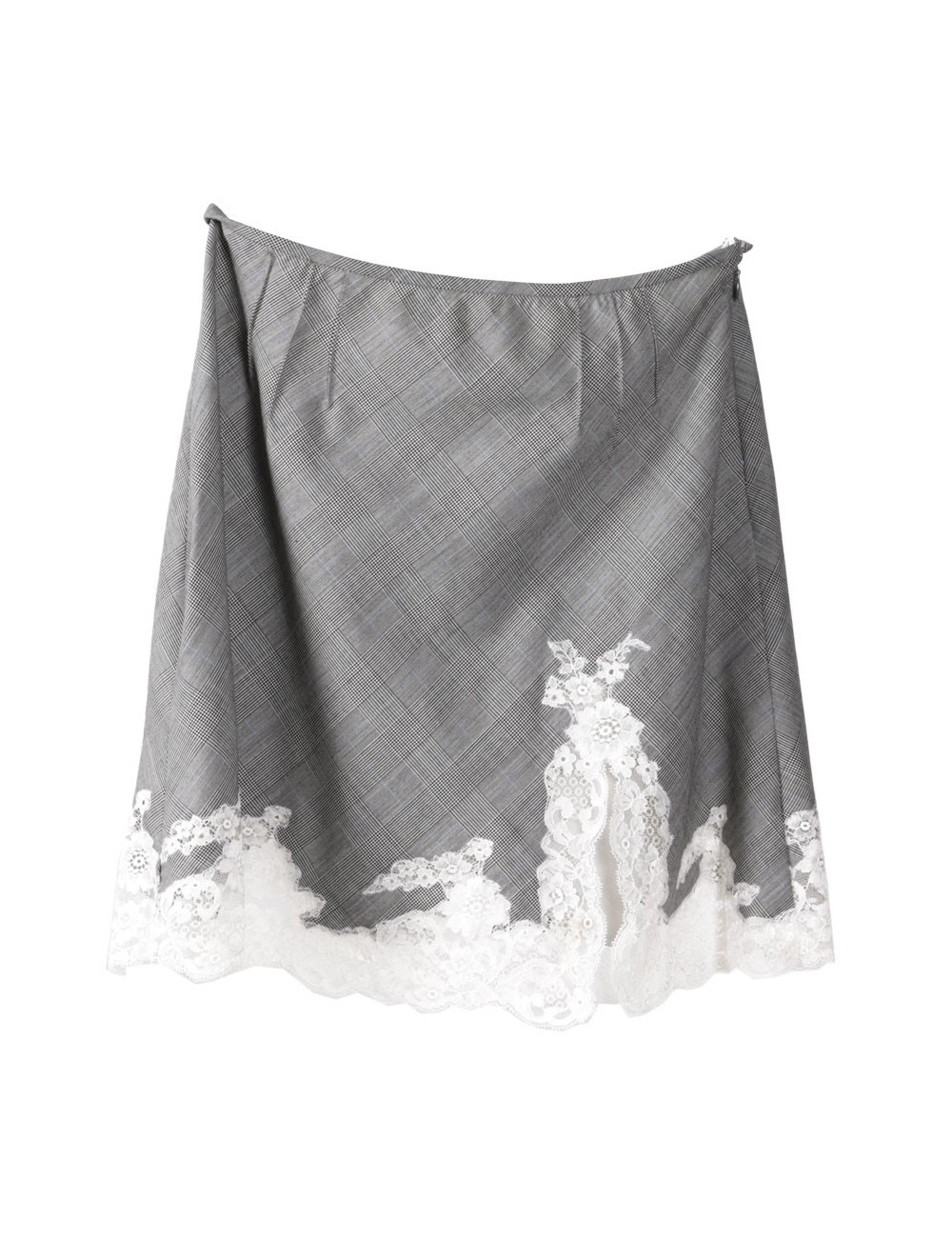 Prince de Galles CHRISTIAN DIOR T38 fabric skirt and lace