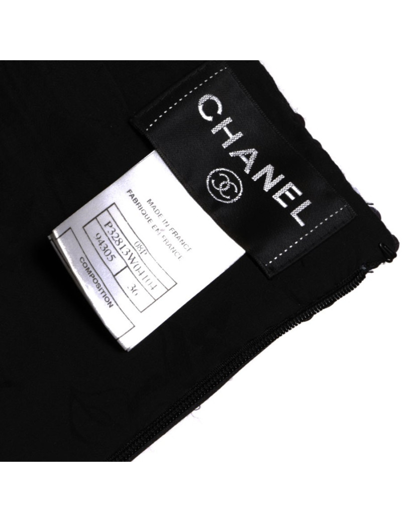 Robe du soir CHANEL t 36 noire en soie à sequins