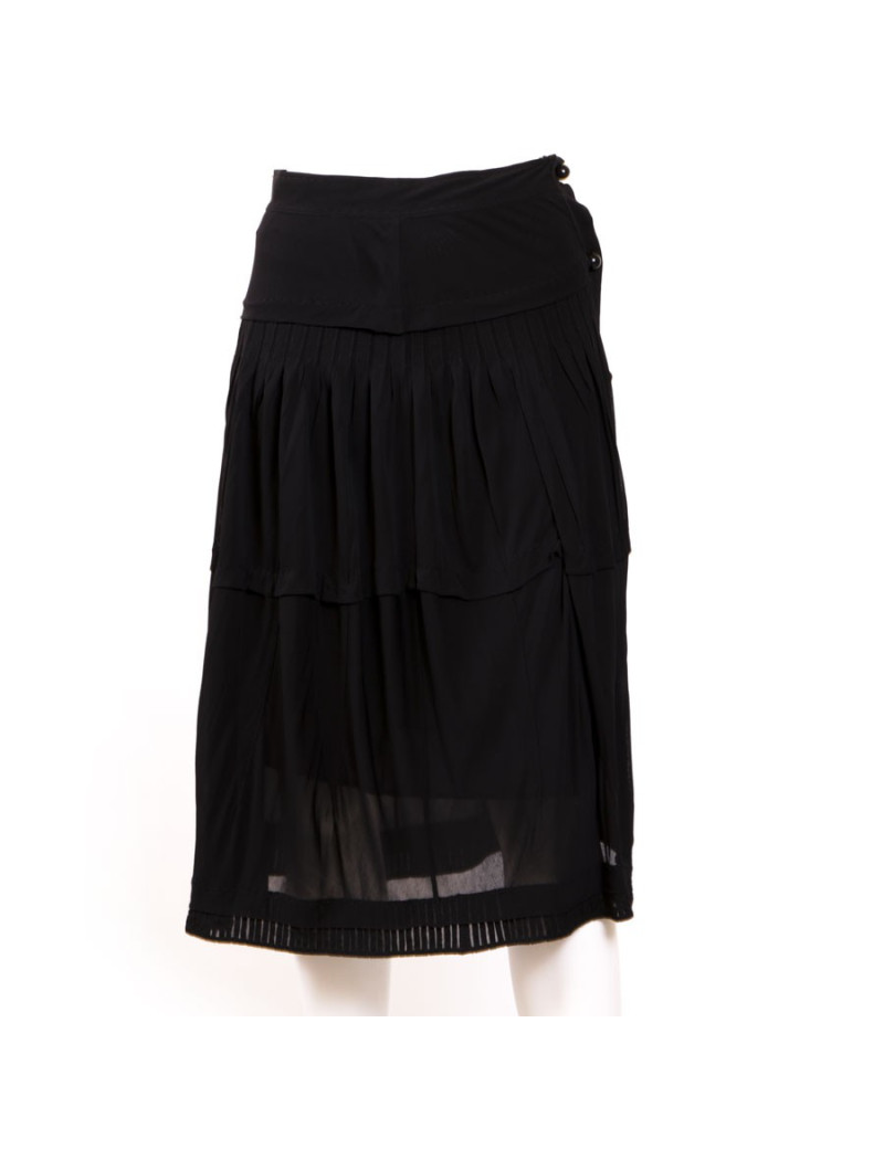 Jupe YVES SAINT LAURENT  mousseline de soie noire