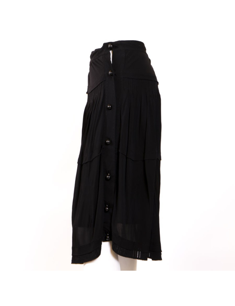 Jupe YVES SAINT LAURENT  mousseline de soie noire
