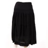 Skirt YVES SAINT LAURENT black silk chiffon