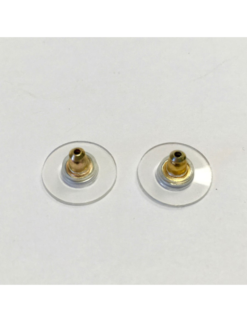 Clous d'oreilles CHANEL CC en métal or pâle