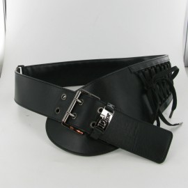 DIOR black leather belt