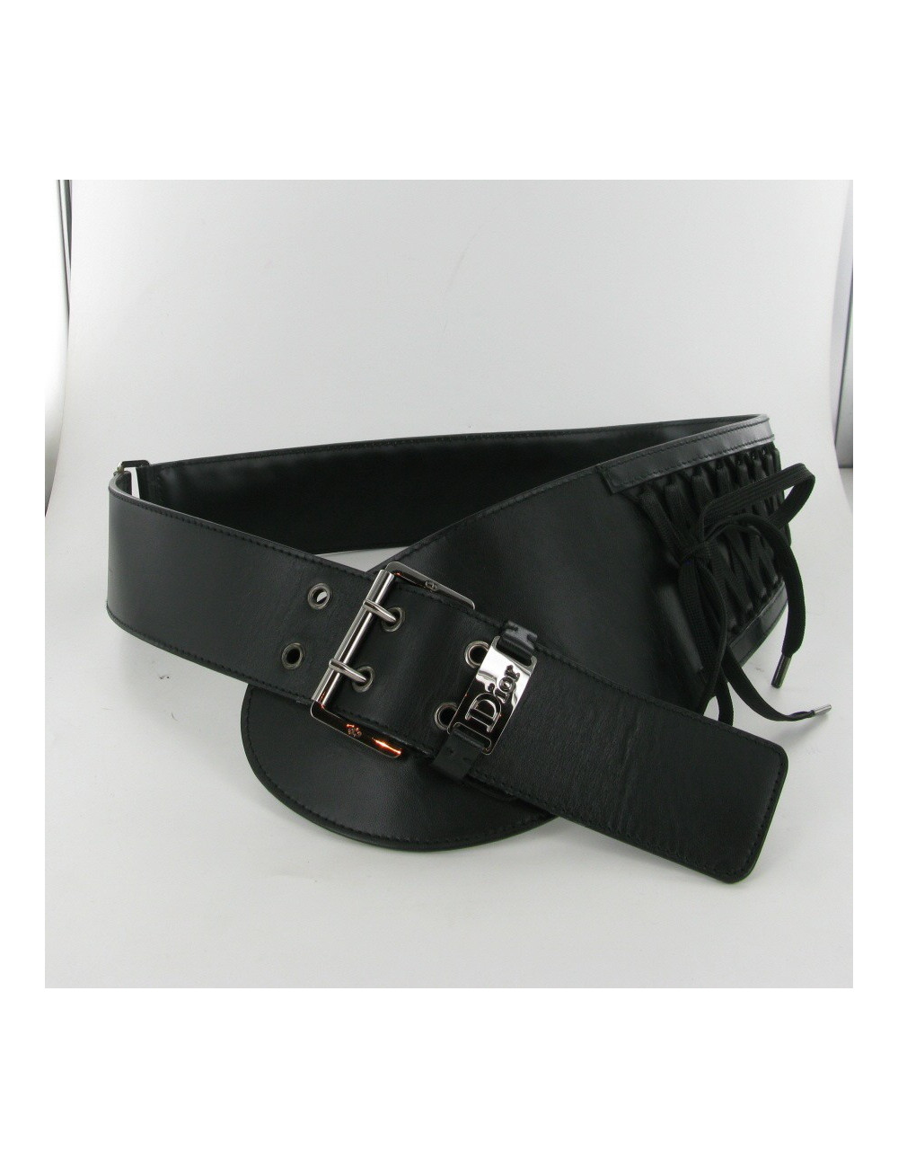 Ceinture cuir noir DIOR