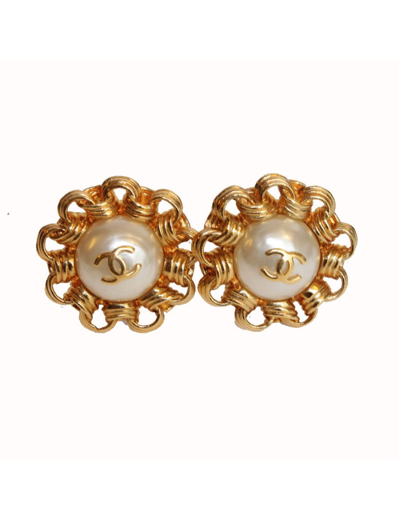 Boucles d'oreille Clips CHANEL Vintage