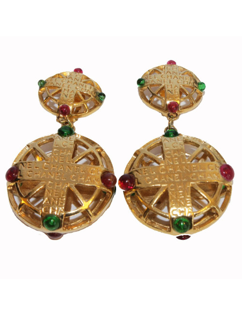 Boucles d'oreille clip CHANEL Couture