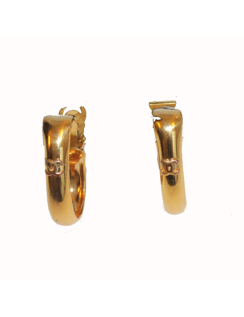 Boucles d'oreille clips CHANEL créoles