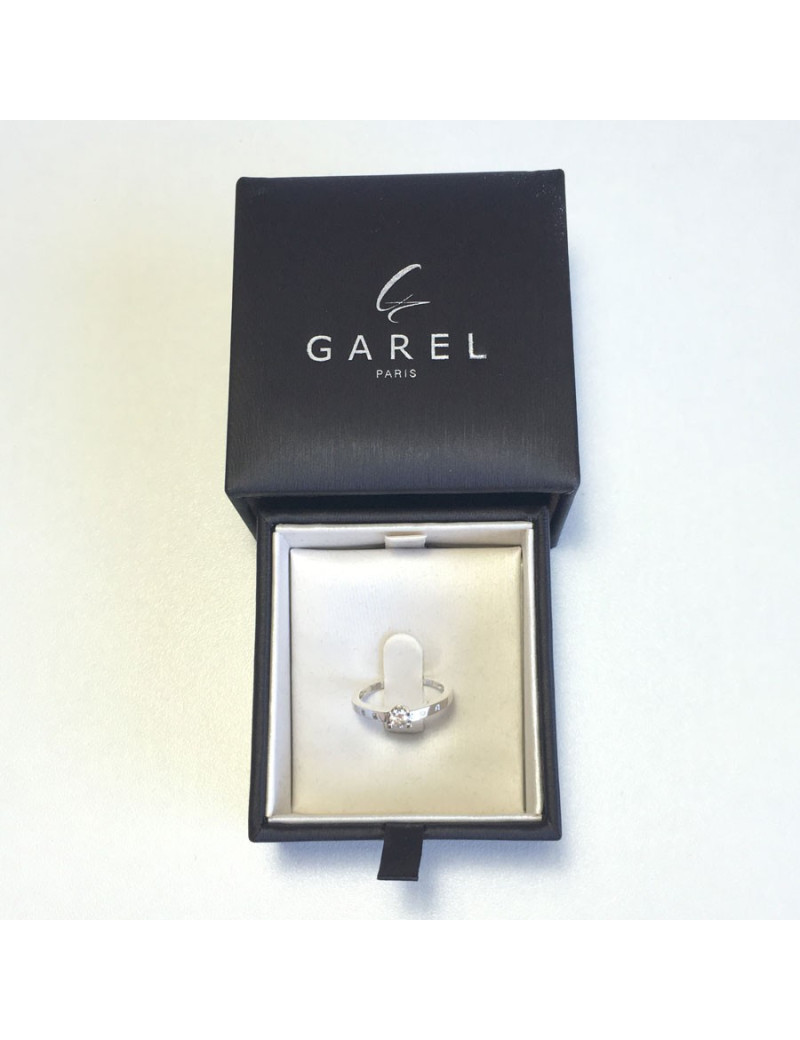 xxx Bague GAREL en or blanc et diamants T54