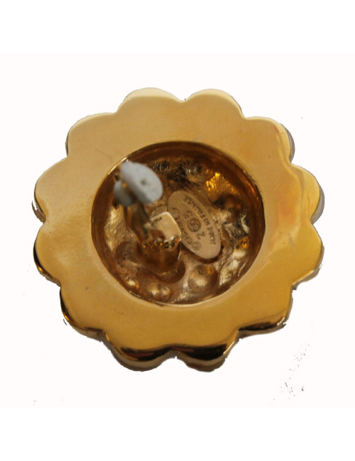 Boucles d'oreille clips CHANEL Couture Matelassées