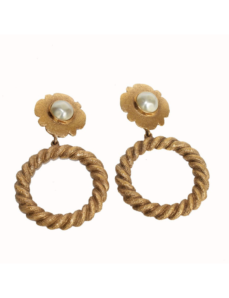Boucles d'oreille clips CHANEL Vintage