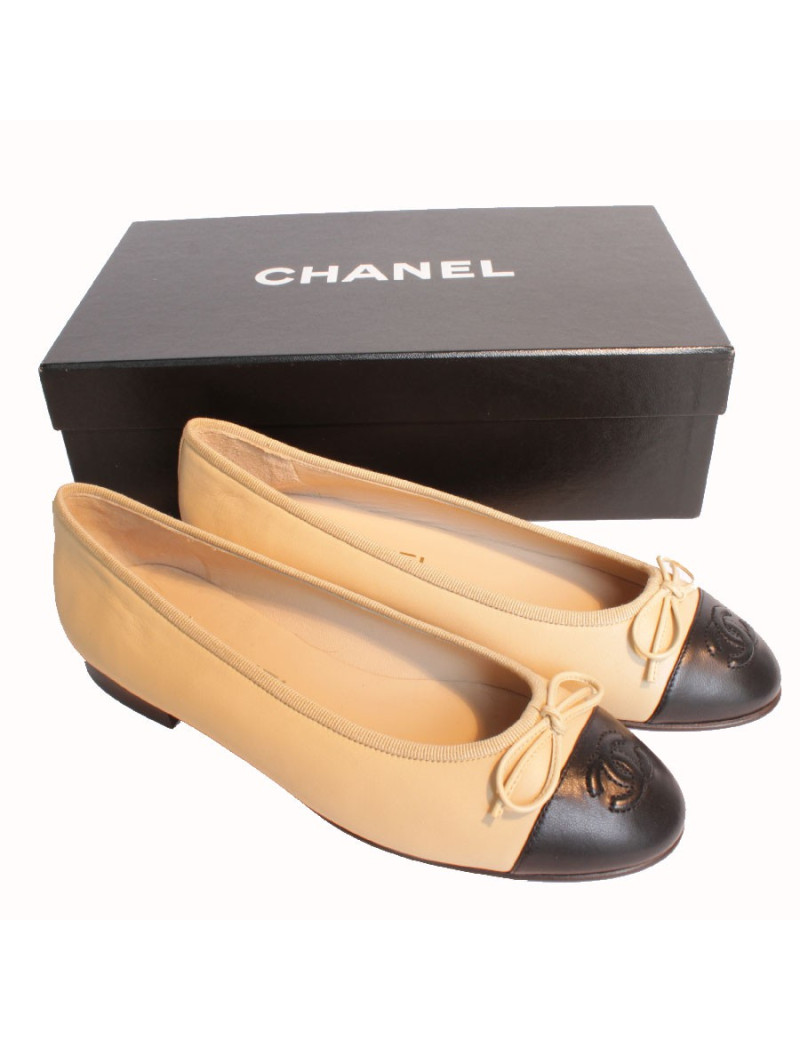 Ballerines T 36.5 CHANEL Bicolore