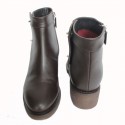 CHANEL boots 39.5 T brown leather