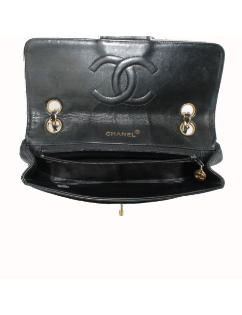 Sac CHANEL Vintage cuir matelassé noir