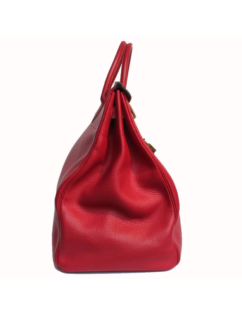 Purse belts HERMES togo leather red top