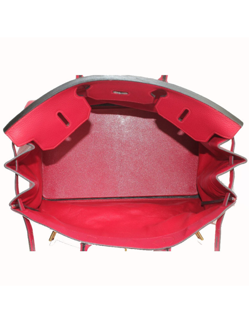 Purse belts HERMES togo leather red top