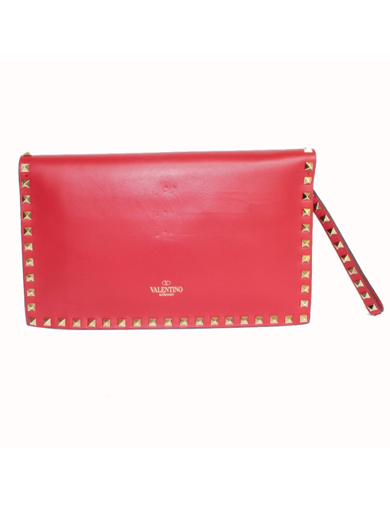 Pochette  rockstud VALENTINO rouge