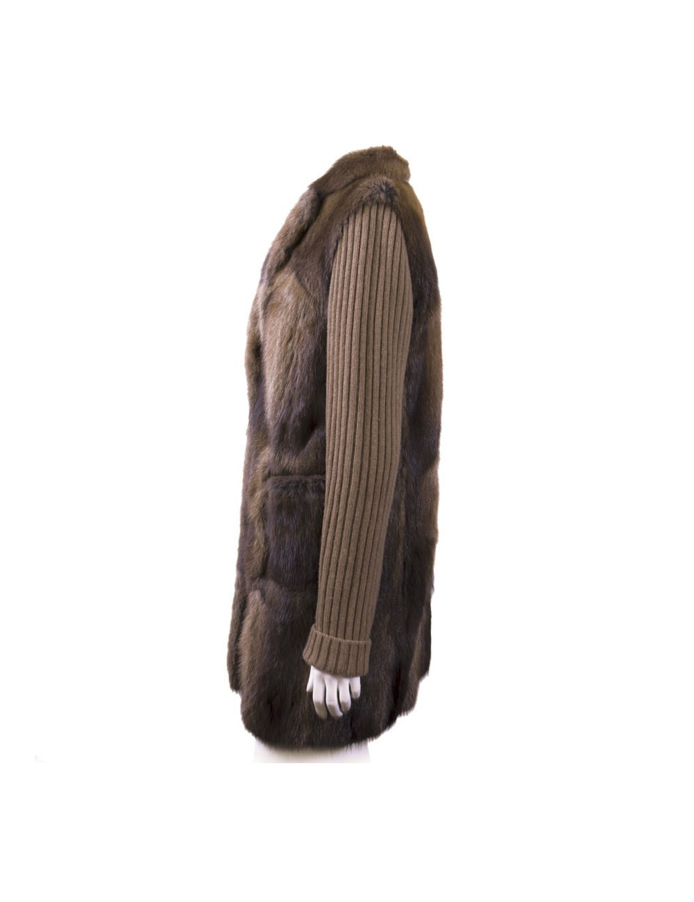 CHLOE T 38 tawny fur coat