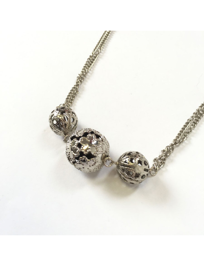 MARGUERITE of VALOIS 'Sphère' necklace in silver