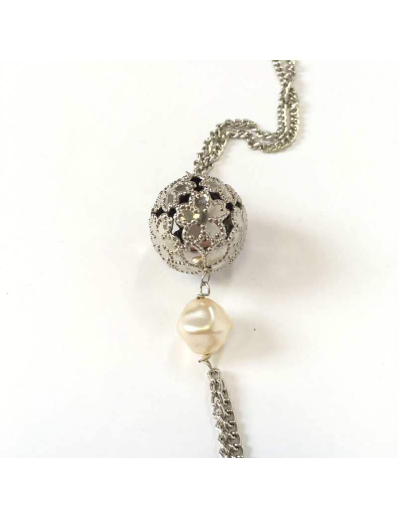 MARGUERITE of VALOIS 'Sphère' necklace in silver