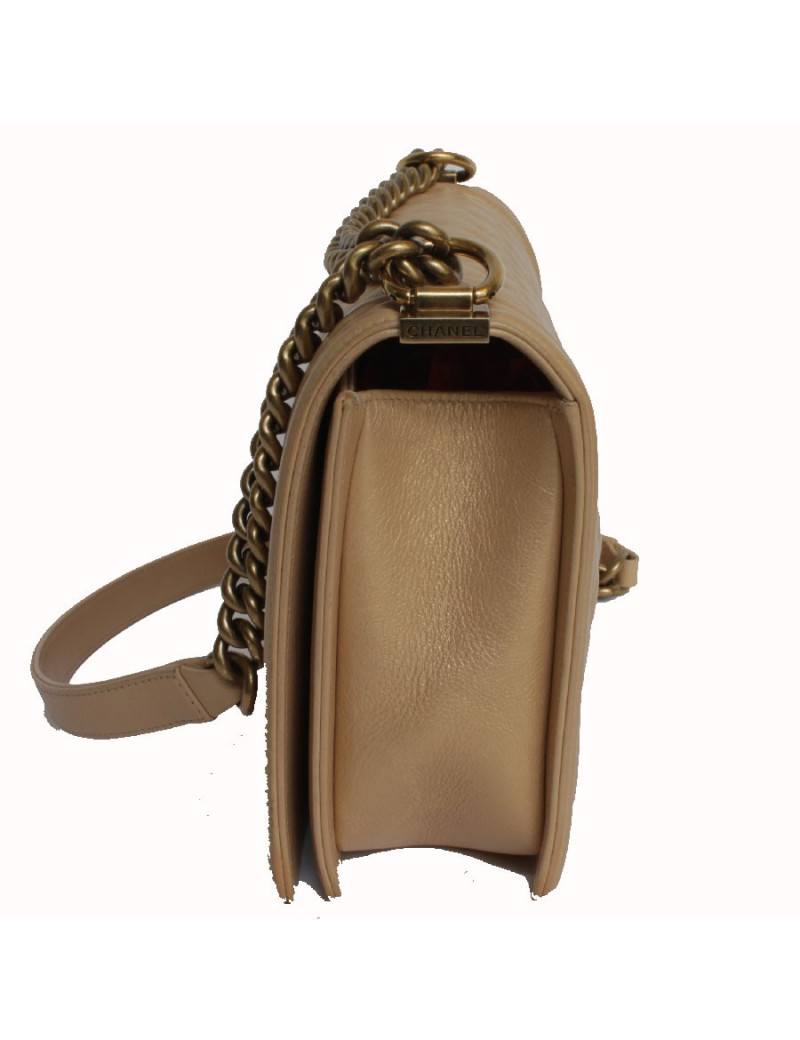 Boy gold lambskin CHANEL bag