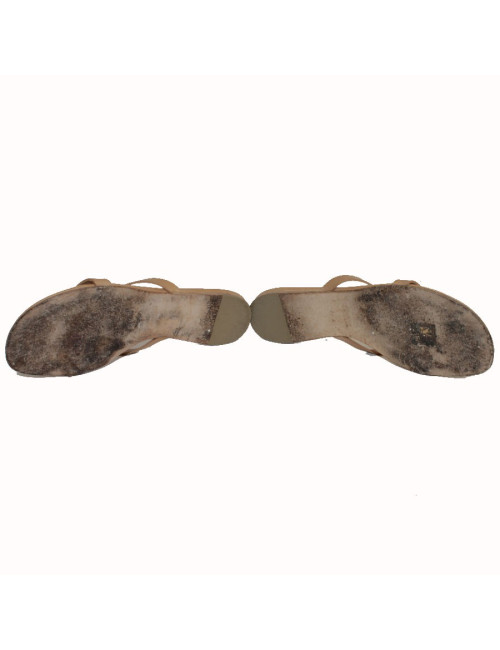 Sandales HERMES cuir lisse marron T 36