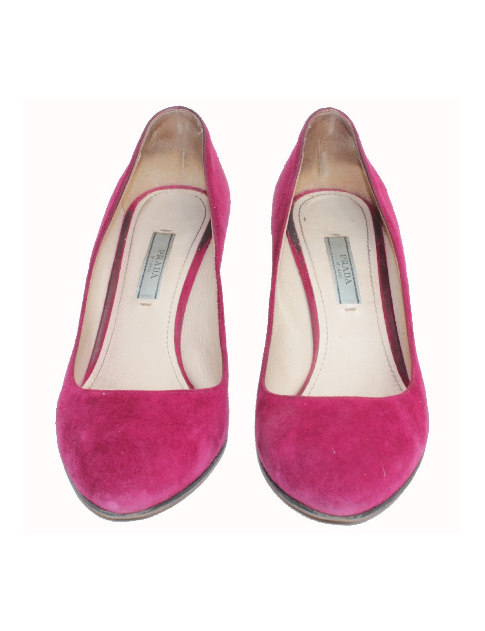 PRADA T37, 5 purple suede pumps