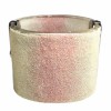 Transparent plexi glittery white and pink CHANEL cuff