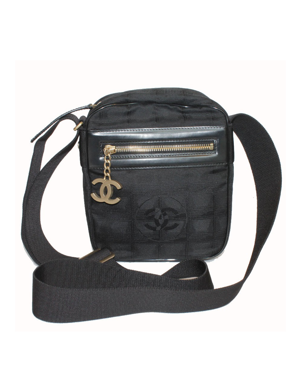 Sacoche CHANEL toile noire 