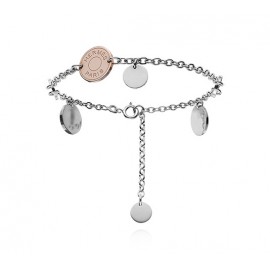 Confetti HERMES silver and rose gold bracelet