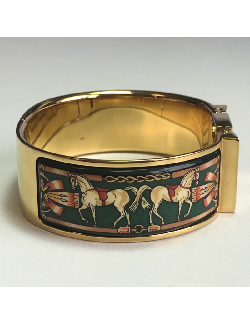 Montre Loquet HERMES bracelet émaillé