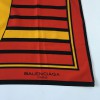 BALENCIAGA red, black and yellow silk scarf
