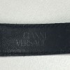 CHANGER PILE Montre VERSACE "Signature Médusa" plaqué or et cuir noir