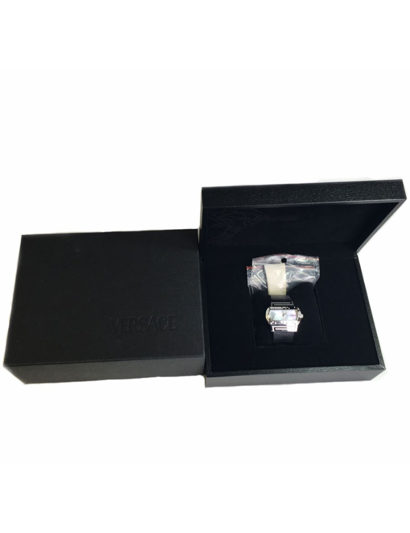 xxx Montre VERSACE en acier et cuir 