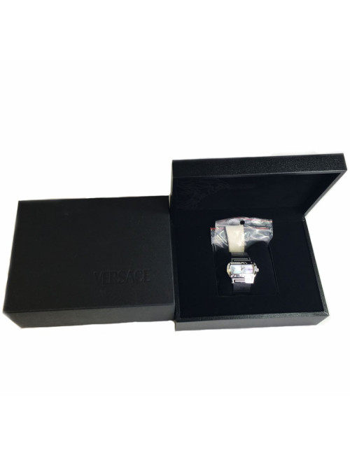 xxx Montre VERSACE en acier et cuir 