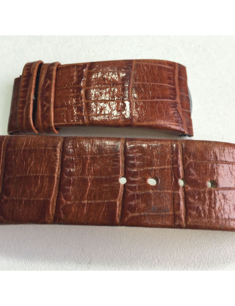 Steel and leather VERSACE watch