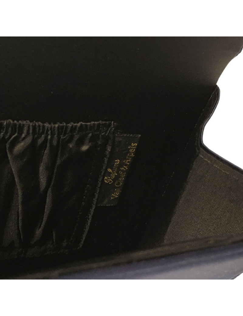 Pochette du soir VAN CLEEF & ARPELS bleue satinée